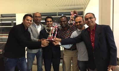 The Engineers with the winner's trophy